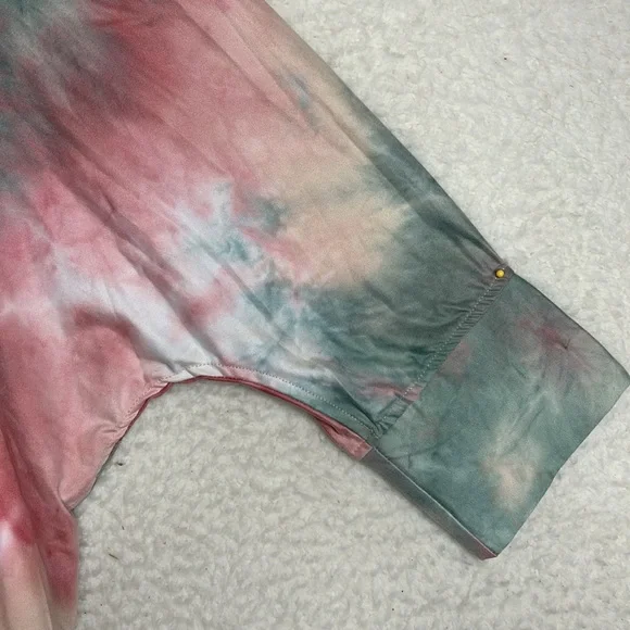 Tie-Dye V-Neck Women's Top - Picture 8 of 8